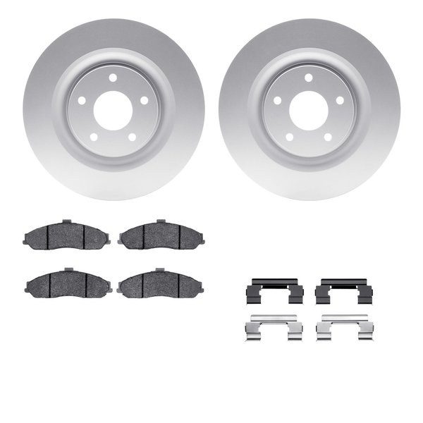 Dynamic Friction Co 4512-46083, Geospec Rotors with 5000 Advanced Brake Pads includes Hardware, Silver 4512-46083